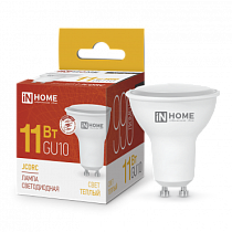 Лампа светодиодная LED-JCDRC-VC 11Вт 230В GU10 3000К 990Лм IN HOME Лампа светодиодная LED-JCDRC-VC 11Вт 230В GU10 3000К 990Лм IN HOME