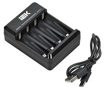 Устройство зарядное для 2-4 NiMH/CD аккумуляторов AA/AAA 200мА с LED индикатором IEK