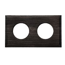 Рамка Шедель двухпостовая Угольно-черный скрытый монтаж Bironi