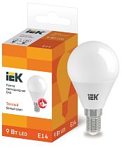 Лампа светодиодная G45 шар 9Вт 230В 3000К E14  IEK