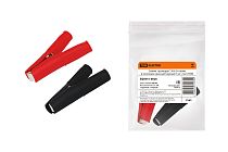 Зажим "крокодил" ЗКИ 5А 46мм в изоляции красный/черный (1шт+1шт)  TDM