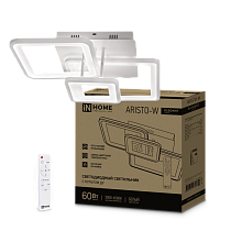 Светильник сд ELEGANT ARISTO-W 60Вт 230В 3000-6500K 4700Лм 530х445х115мм пульт ДУ белый IN HOME Светильник сд ELEGANT ARISTO-W 60Вт 230В 3000-6500K 4700Лм 530х445х115мм пульт ДУ белый IN HOME