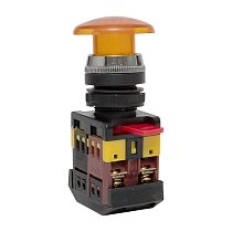 Кнопка AELA-22 желтая с подсветкой NO+NC 220В Грибок EKF PROxima Кнопка AELA-22 желтая с подсветкой NO+NC 220В Грибок EKF PROxima