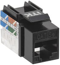 ITK Модуль Keystone Jack кат.5E UTP 110 IDC 90град чёрный IEK