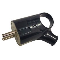 Вилка разборная General GRV-P-16-СE-G-B-IP20, 16А, угловая с ушком, с/з, черная, IP20, 1/35/350