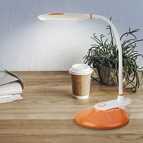 Настольный светильник, светодиодный ЭРА NLED-459-9W-OR на прищепке, оранжевый