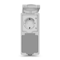 Розетка двухместная с крышками горизонтальная серия "Аллегро", о/у, IP-54, с/з, з/ш, 16А UNIVERSAL