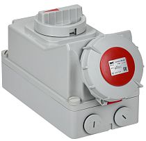 Розетка с механической блокировкой ССИ-824 32А-6ч/380В 3P+PE IP67 IEK