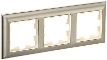 Рамка BRITE трехместная РУ-3-Бр бежевый/шампань  IEK