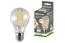 Лампа светодиодная "Филамент" А60-10 Вт-230 В-2700 К–E27  TDM