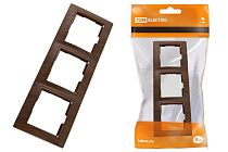 Рамка 3-х постовая горизонтальная "ЭКО" (бук) "Таймыр"  TDM