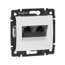 Розетка компьютерная RJ45х2 UTP белая VALENA Legrand Розетка компьютерная RJ45х2 UTP белая VALENA Legrand