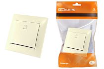 Кнопка звонковая 6А сл. кость "Лама"  TDM