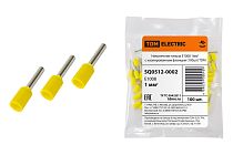 Наконечник-гильза Е1008 1мм2 с изолированным фланцем (100шт)  TDM