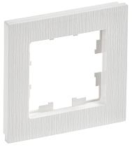 Рамка BRITE одноместная РУ-1-Бр белый рифленый  IEK