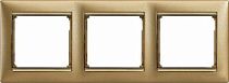VALENA DIY Рамка 3-местная золото матовое