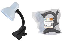 Светильник настольный прищепка 40Вт, E27, белый, (мягкая упак.) Народный TDM