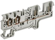 ARMAFIX Клемма пружинная CX2,5-4-2B разъемная 2,5мм2 четырехконтактная (2 зажима 2 разъема) серая IEK