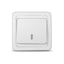 Выключатель проходной одноклавишный Валери, скрытой установки, 10А, 220В, белый UNIVERSAL