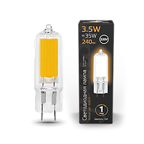 Лампа светодиодная Gauss G4 AC220-240V 3,5Вт 240lm 3000K Glass