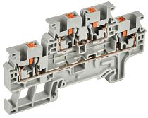 Колодка клеммная CP-ML двухуровневая 4мм2 серая  IEK Колодка клеммная CP-ML двухуровневая 4мм2 серая  IEK