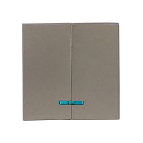 Валенсия лицевая панель выключателя 2-кл. с индикатором 10А кашемир EKF PROxima