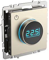 BRITE Термостат электронный с индикацией ТС10-1-БрШ шампань  IEK