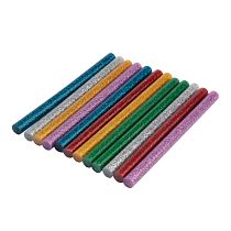 Стержни клеевые Ø7мм, 100мм, цветные с блестками (12 шт/уп), блистер REXANT Стержни клеевые Ø7мм, 100мм, цветные с блестками (12 шт/уп), блистер REXANT