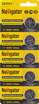 Элемент питания литиевый NBT-CR2032-BP5 (блистер 5шт) Navigator