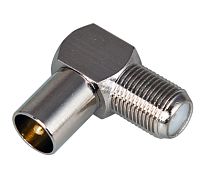 Переходник угловой гнездо F-штекер TV REXANT