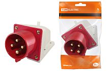 Вилка 514 стационарная 3Р+РЕ 16А 380В IP44  TDM