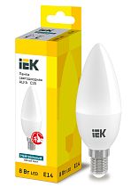 Лампа светодиодная ALFA C35 свеча 8Вт 230В 4000К E14 (6шт)  IEK