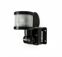 Датчик движения инфракрасный ДД-018-B 1200Вт 220 градусов 12м, IP44 черный ASD