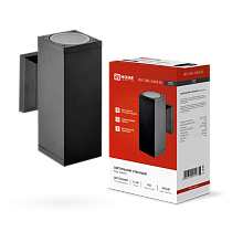 Светильник уличный двусторонний НБУ CUBE-2хA60-BL алюм под 2хA60 E27 черный IP65 IN HOME