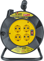 Удлинитель Navigator 93 908 NPE-R-04-30-E-3x1 катушка 4 гнезда с заземлением 30м (Россия)