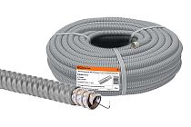 Металлорукав в ПВХ-изоляции РЗ-Ц-П 10 серый с протяжкой (25м)  TDM