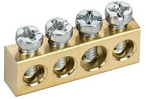 TEKFOR Шина нулевая сечение 6х9 4 отверстия IEK