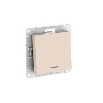 AtlasDesign Бежевый Переключатель 1-кл. с подсветкой, сх.6а, 10АХ, мех., быстрозажим. клемм