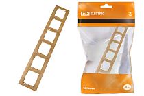 Рамка 6 постовая горизонтальная "ЭКО" (сосна) "Таймыр"  TDM