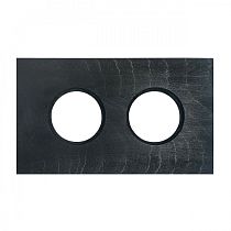 Рамка 2-х постовая, скрытый монтаж, Шедель Форест, дерево, цвет Угольно-черный Bironi