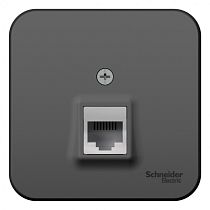Blanca открытая установка с изолированной пластиной Антрацит Розетка компьютерная RJ45, кат.5E Systeme Electric (Schneider Electric)