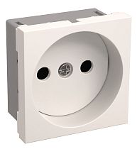 РКС-20-20-П-К Розетка без заземления 2к (на 2 модуля) ПРАЙМЕР белая  IEK