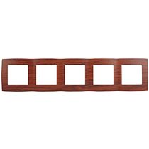 Рамка ЭРА 12 12-5005-08 пятерная для выключателей и розеток вишня