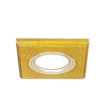 Светильник Gauss Mirror RR011 Квадрат. Кристал золото/Золото, Gu5.3 1/50