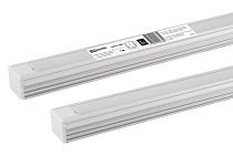 Профиль алюминиевый накладной 1612 (1 м), матовый рассеиватель, 2 заглушки, 2 крепежа  TDM