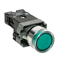 Кнопка BA31 с подстветкой 230В зеленая NO IP65 EKF