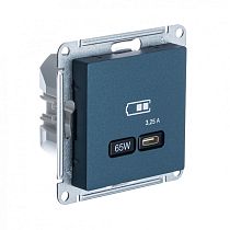AtlasDesign Изумруд розетка USB тип-C, 65W, Fast Charge (QC.PD) Systeme Electric (Schneider Electric)