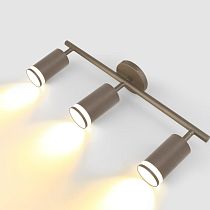 Спот на основании GWL-3GU10-M-IP20 Тройной Графит С боковым рассеивателем Башня