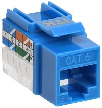 ITK Модуль Keystone Jack кат.6 UTP 110 IDC 90град синий IEK