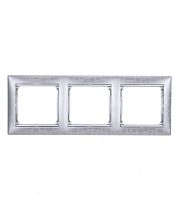 VALENA DIY Рамка 3местная алюминий матовый